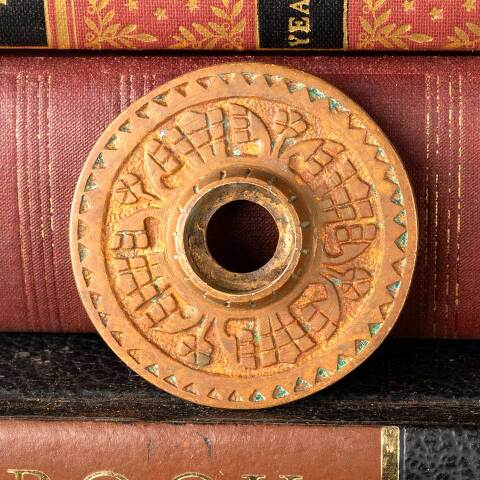 #48795 Antique Bronze Eastlake Doorknob Rosette image 3