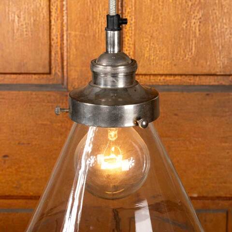 #48874 Salvaged Pendant Light Fixture w/ Glass Shade image 3