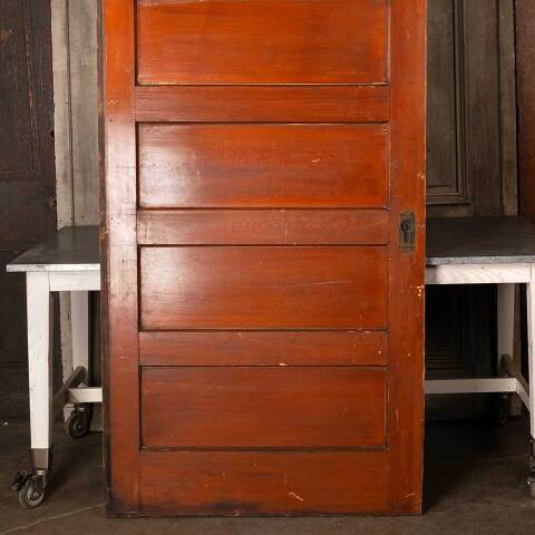 #48889 41x102 Salvaged Antique 6 Panel Pocket Door image 3