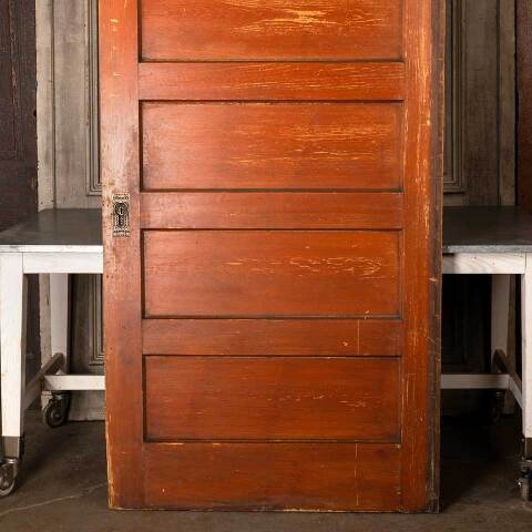 #48889 41x102 Salvaged Antique 6 Panel Pocket Door image 7