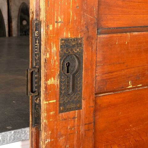 #48889 41x102 Salvaged Antique 6 Panel Pocket Door image 8