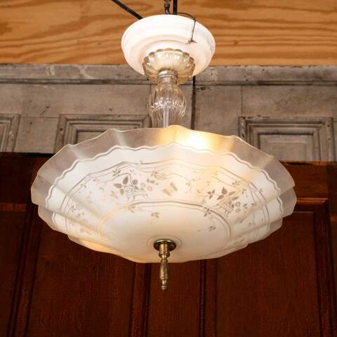 #48914 Vintage 2 Bulb Chandelier Light Fixture image 4