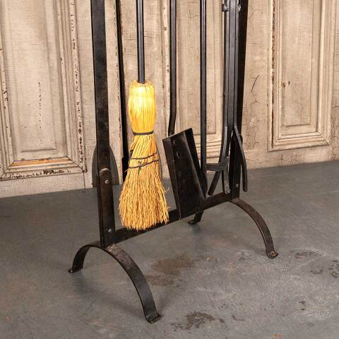 #48922 4 Piece Wrought Iron Fireplace Tool Set image 3