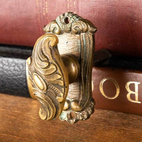 #48988 Ornate Brass Thumb Turn Door Hardware image 3