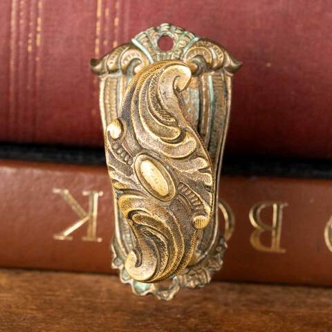 #48988 Ornate Brass Thumb Turn Door Hardware image 2