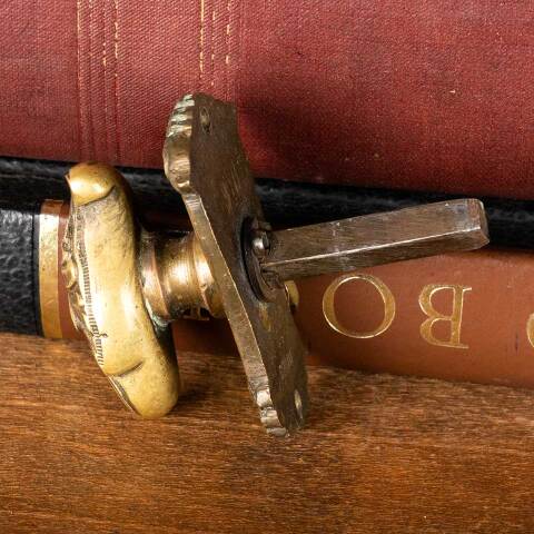 #48988 Ornate Brass Thumb Turn Door Hardware image 5