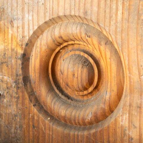 #49016 Antique Wood Rosette Interior Trim Block image 5