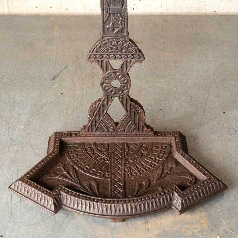 #49021 Victorian Eastlake Iron Fireplace Tool Stand image 3