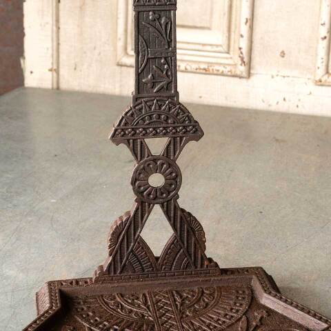 #49021 Victorian Eastlake Iron Fireplace Tool Stand image 5