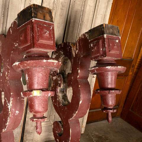 #49042 Salvaged Large Antique Wood Corbel Brackets image 3