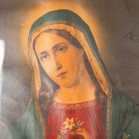 #49052 Antique Immaculate Heart of Mary Print image 4