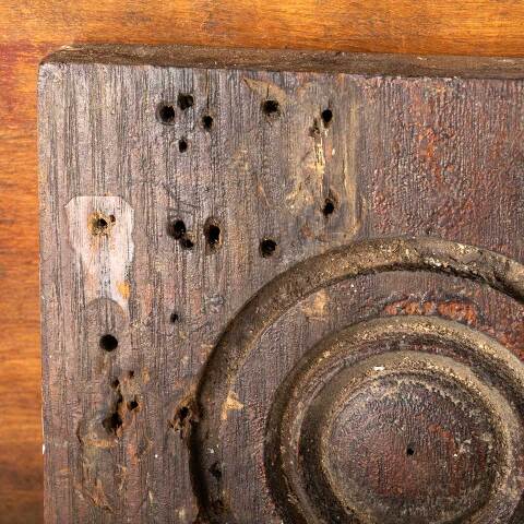 #49082 Antique Wood Rosette Interior Trim Block image 5