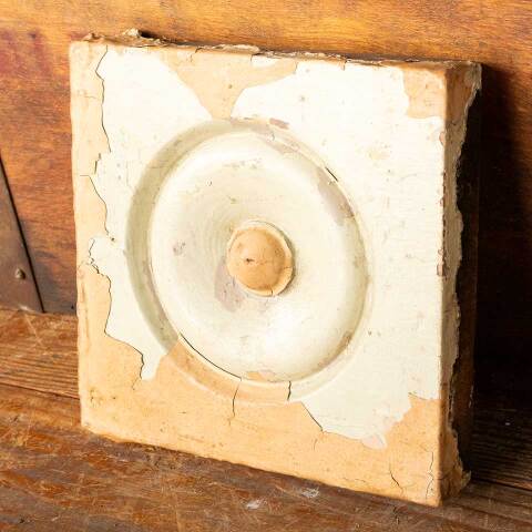 #49085 Antique Wood Rosette Interior Trim Block image 2