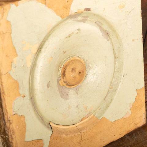 #49085 Antique Wood Rosette Interior Trim Block image 3