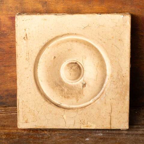 #49085 Antique Wood Rosette Interior Trim Block image 4