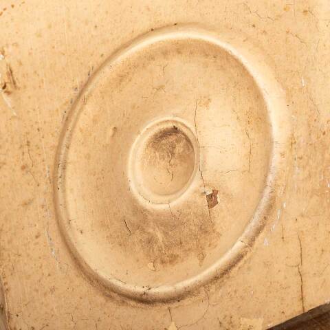 #49085 Antique Wood Rosette Interior Trim Block image 5