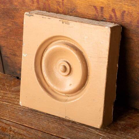 #49089 Antique Wood Rosette Interior Trim Block image 2