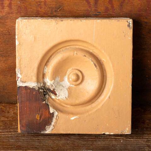 #49089 Antique Wood Rosette Interior Trim Block image 3