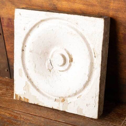 #49091 Antique Wood Rosette Interior Trim Block image 3