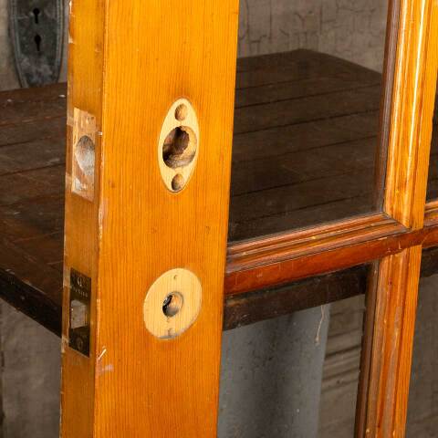 #49110 32x79 Antique 15 Lite Pine French Door image 7