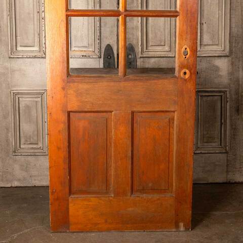 #49111 32x79 Antique 6 Lite Wood Entry Door image 2