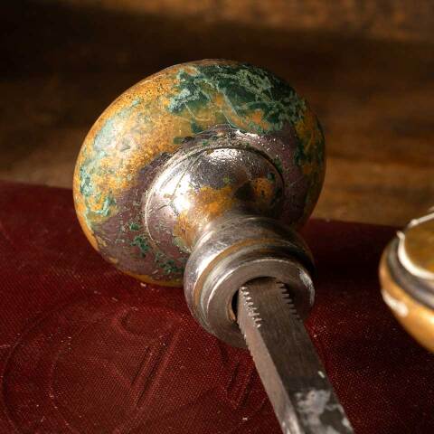 #49146 Antique Tudor Doorknobs Door Hardware Set image 6