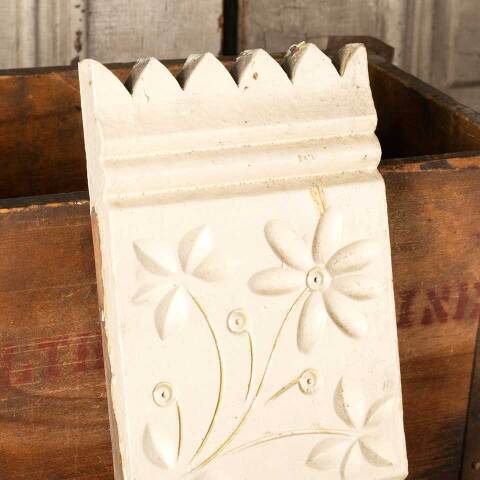 #49156 Antique Carved Wood Rosette Trim Block image 2