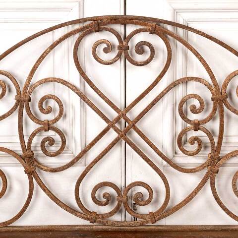 #49166 Antique Wrought Iron Arched Ornament image 2