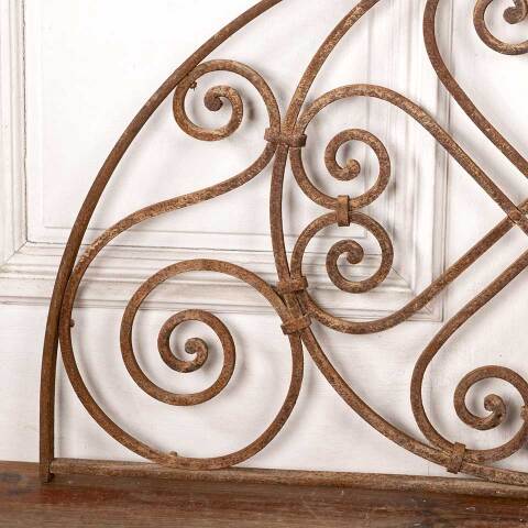 #49166 Antique Wrought Iron Arched Ornament image 3