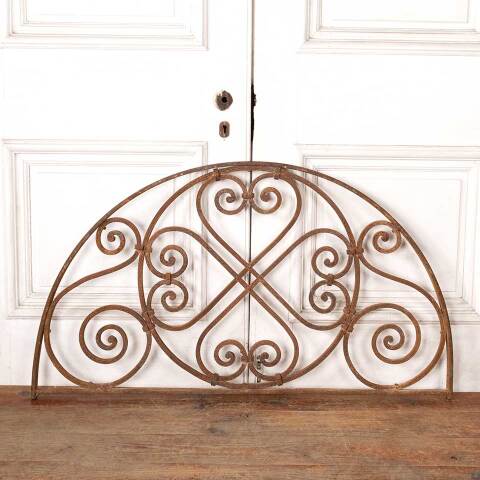 #49166 Antique Wrought Iron Arched Ornament image 6