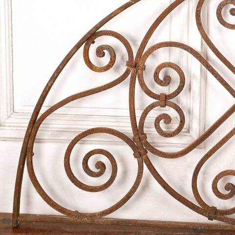 #49166 Antique Wrought Iron Arched Ornament image 7