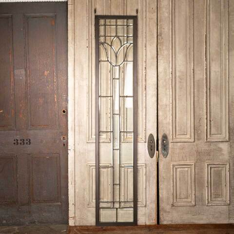#49181 17x87 Leaded Beveled Glass Side Lite Panel image 5