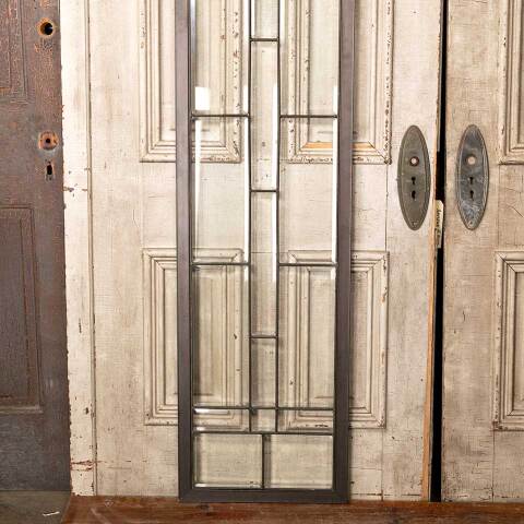#49182 17x87 Leaded Beveled Glass Side Lite Panel image 6