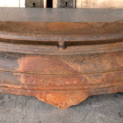 #49187 Salvaged Antique Cast Iron Fireplace Fender image 4