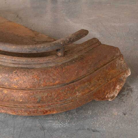 #49187 Salvaged Antique Cast Iron Fireplace Fender image 6