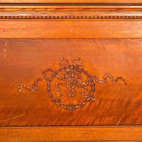 #49221 Salvaged Antique Oak Fireplace Overmantel image 4