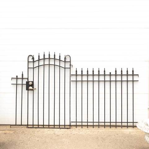 #49234 Salvaged Wrought Iron Fencing & Gate image 3
