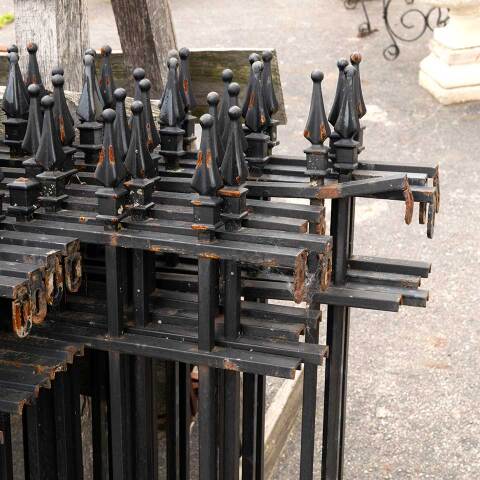 #49234 Salvaged Wrought Iron Fencing & Gate image 2