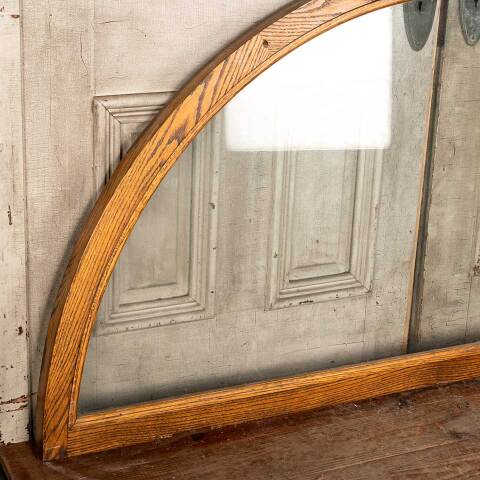 #49277 Antique Arched Oak Transom Window Sash image 3