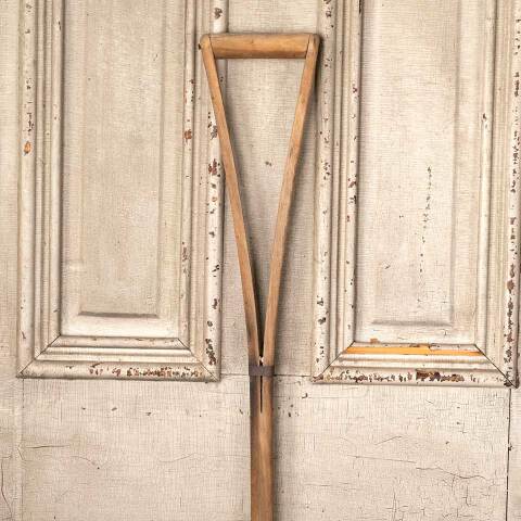 #49320 Antique Wood and Metal Snow Shovel image 2