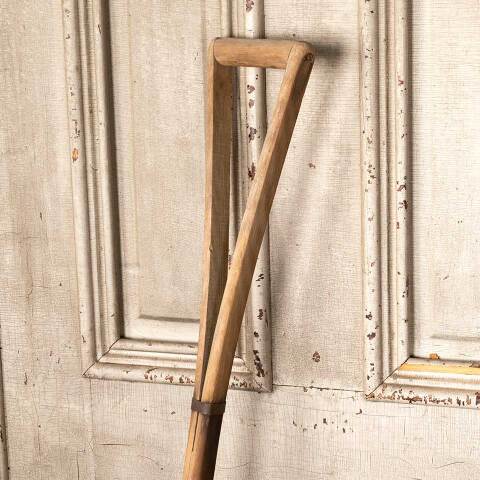 #49320 Antique Wood and Metal Snow Shovel image 6