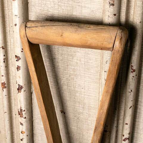 #49320 Antique Wood and Metal Snow Shovel image 7