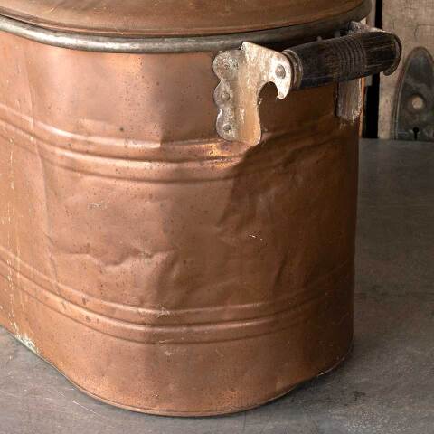 #49322 Antique Copper Boiler with Lid and Handles image 7