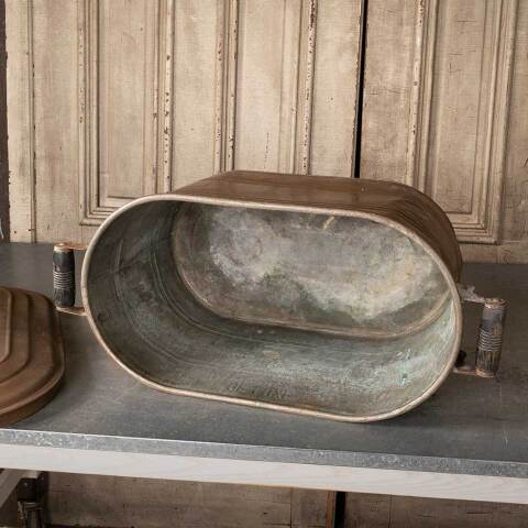 #49322 Antique Copper Boiler with Lid and Handles image 8