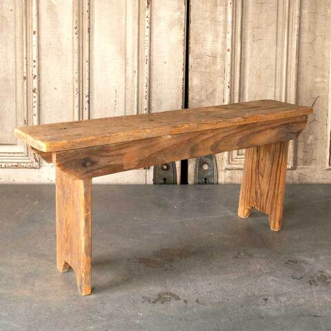 #49329 Antique Primitive Small Wood Bench image 3