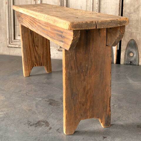 #49329 Antique Primitive Small Wood Bench image 5