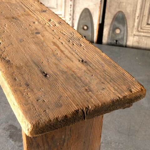 #49329 Antique Primitive Small Wood Bench image 6