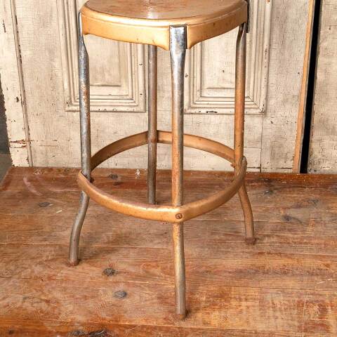 #49356 Vintage Metal Kitchen Stool image 5