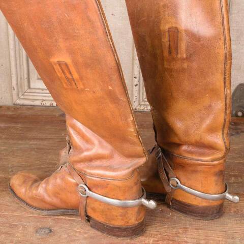 #49375 Vintage Leather Equestrian Riding Boots image 3