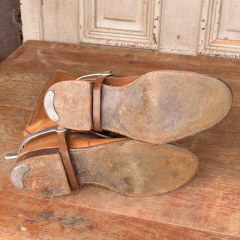 #49375 Vintage Leather Equestrian Riding Boots image 5